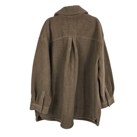 ASOS Design Long Line Light Brown Pockets Women's Winter Shacket Jacket 14 - Picture 2 of 5